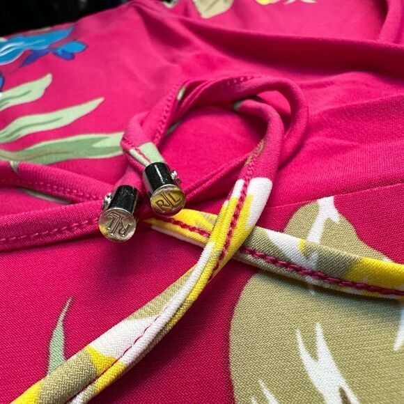 NWT - LAUREN RALPH LAUREN FLORAL STRETCH JERSEY FAUX-WRAP DRESS - - Picture 15 of 16